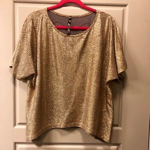 Gold Short Sleeve Top